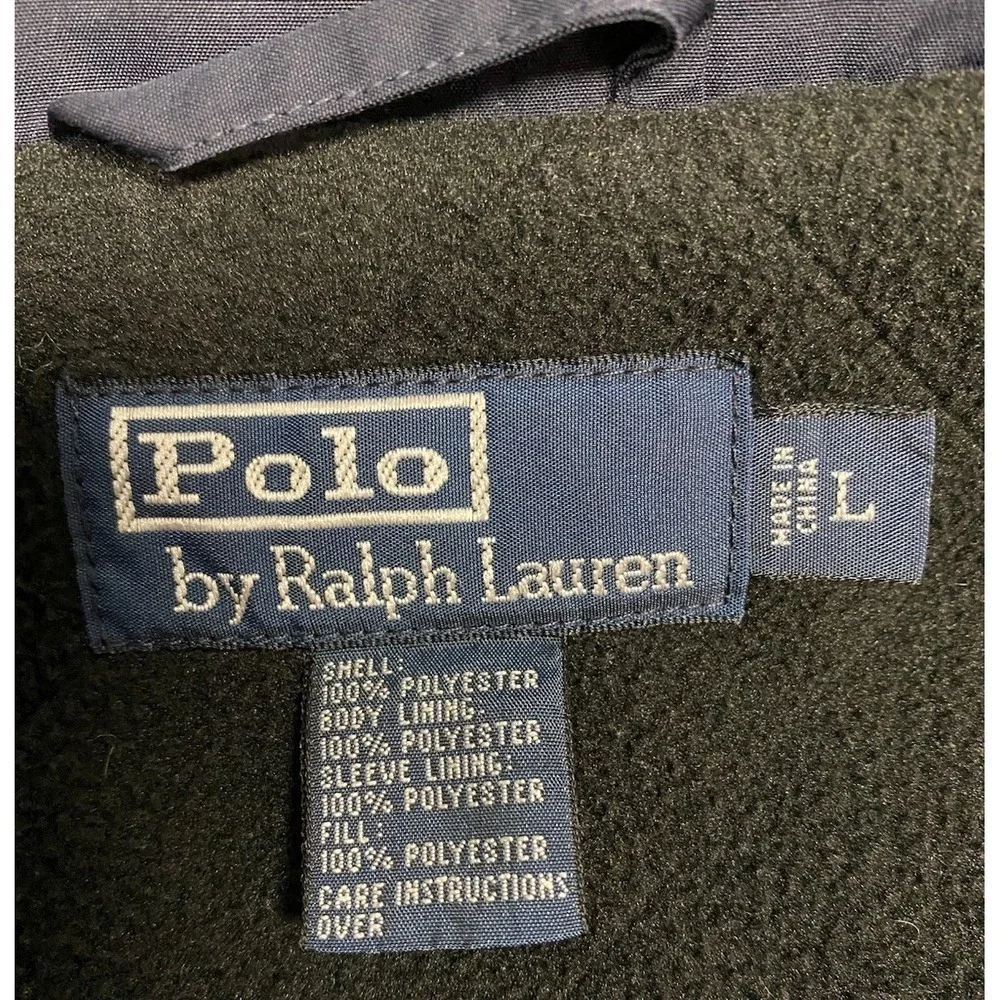 Polo Ralph Lauren Navy Vintage Fleece Lined Jacket Men's Size Large